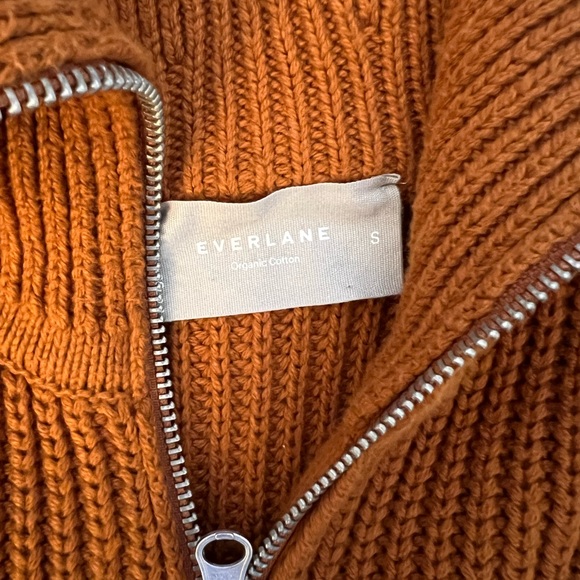 Everlane Set|Chunky Zip Cardigan & Pima Micro-rib Tee|Small - Picture 6 of 12